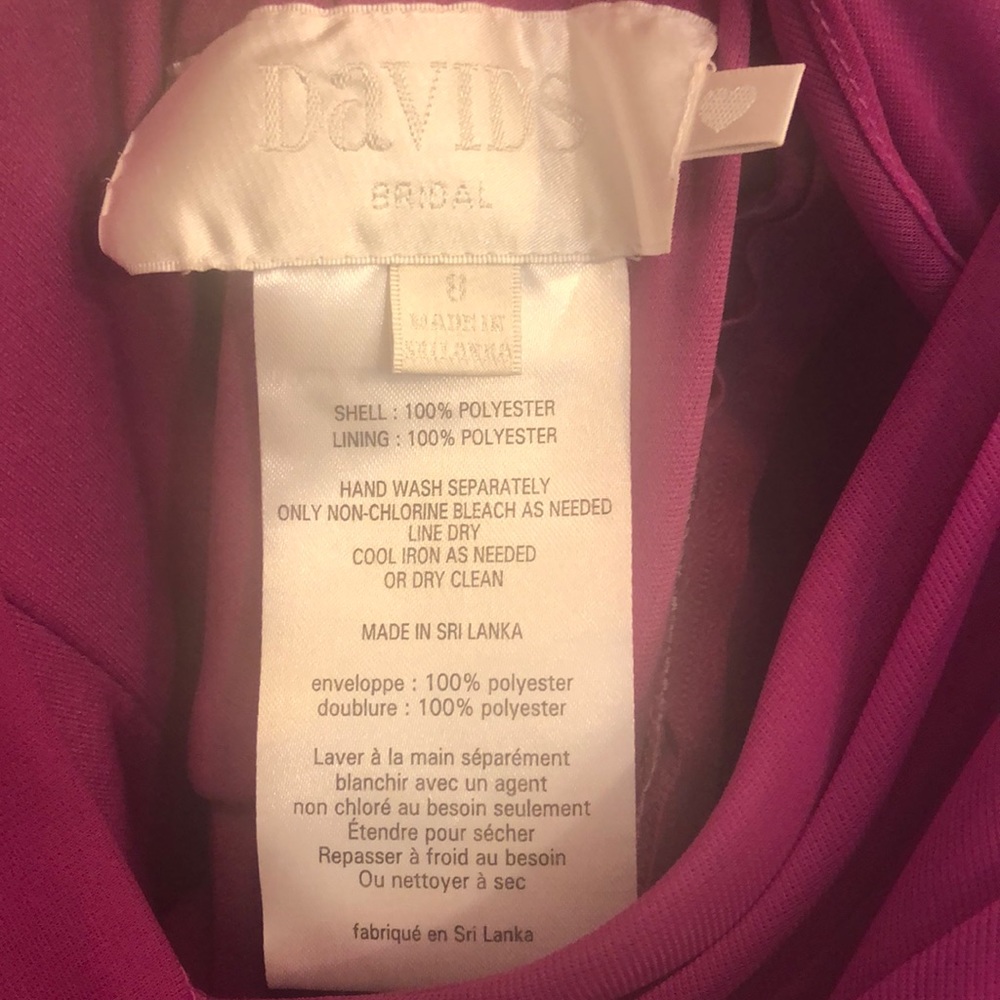 David’s Bridal Short Mesh Dress With Cowl Back - Picture 6 of 6